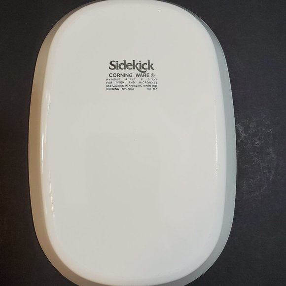 Corningware Sidekicks Snack Plates White Oblong Side Plates Dessert Dishes - Picture 4 of 5